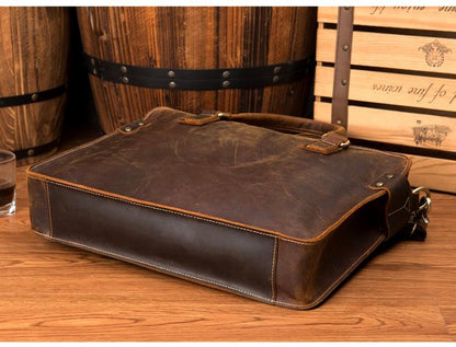 The Viggo Briefcase | Genuine Leather Messenger Bag