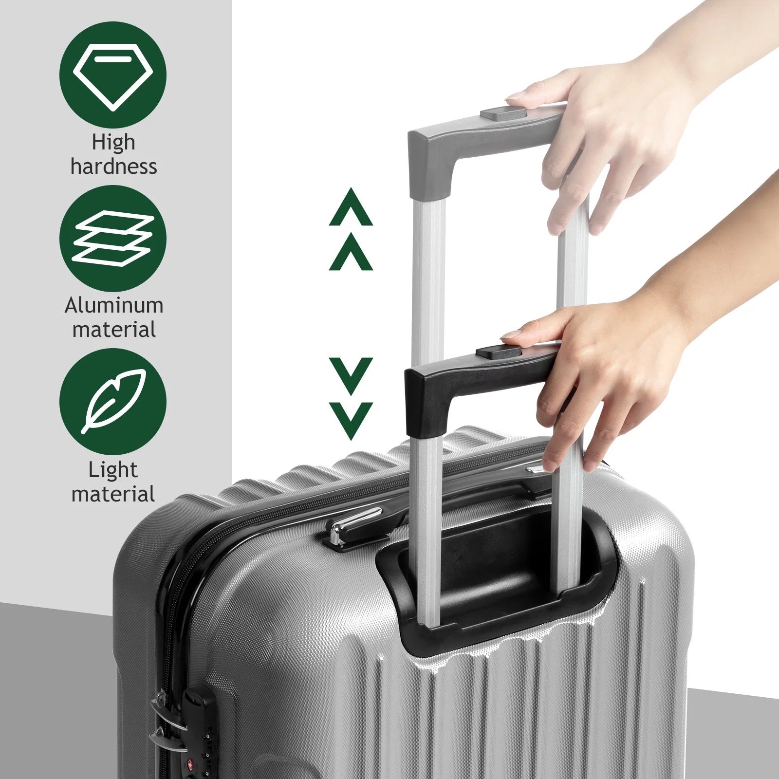 River Soft Shell Expandable 3 Piece Spinner Luggage Set