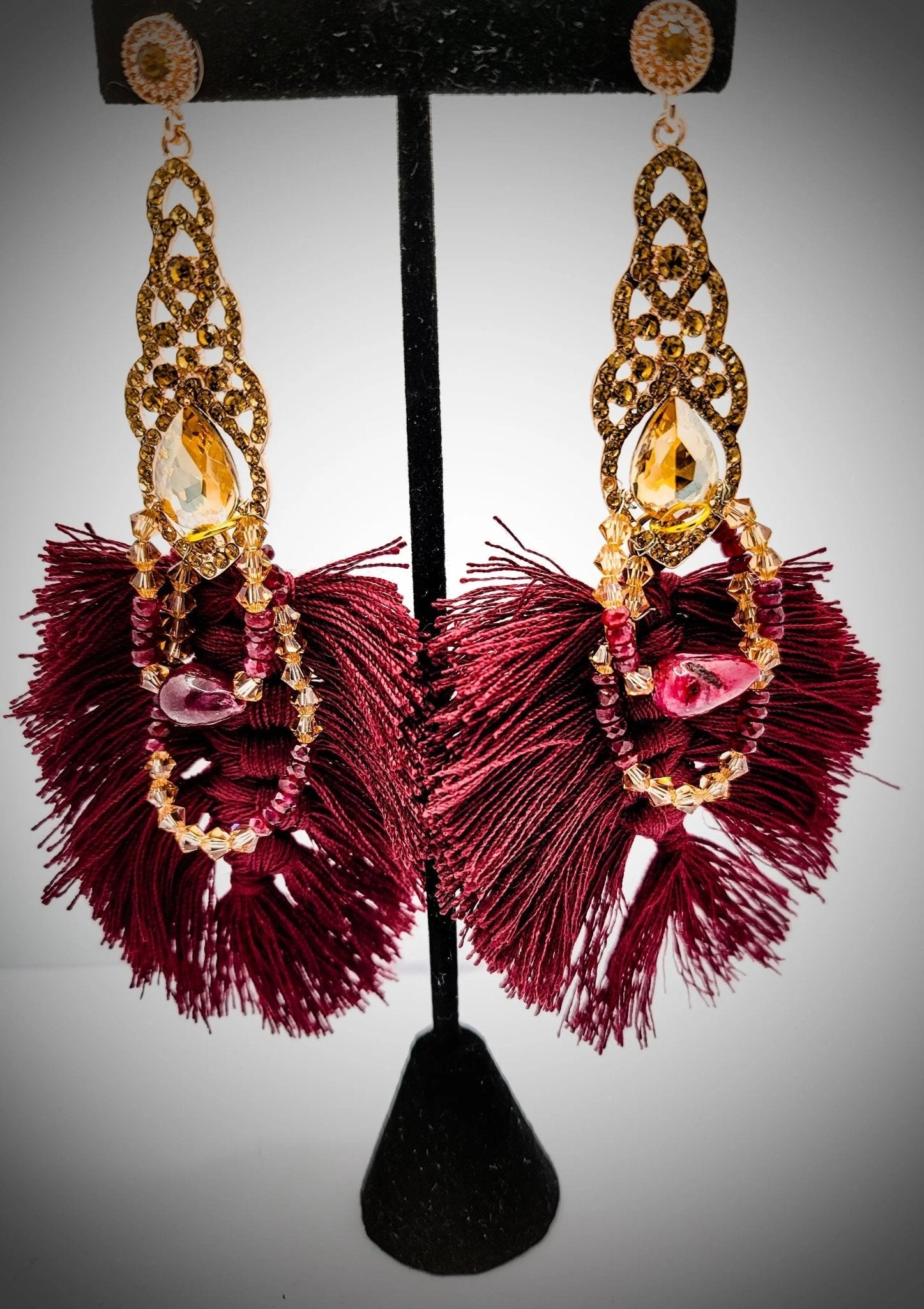 Ruby and Amber Swarovski Crystals