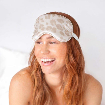 Satin Sleep Eye Mask in Leopard