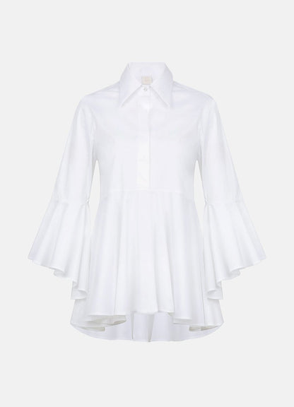 Sesta Italian Design White Gabardine Shirt