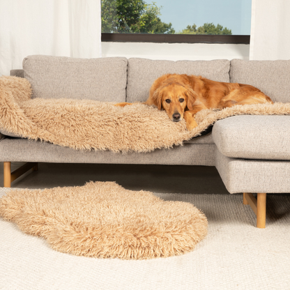 PupProtector™ Luxe Waterproof Bed Runner - Plush Sheep Tan