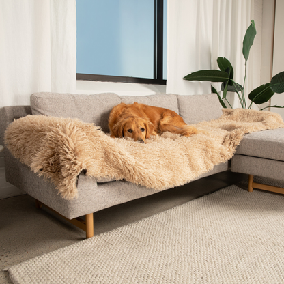 PupProtector™ Luxe Waterproof Bed Runner - Plush Sheep Tan