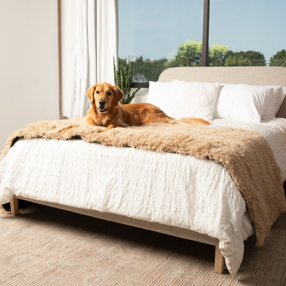 PupProtector™ Luxe Waterproof Bed Runner - Plush Sheep Tan