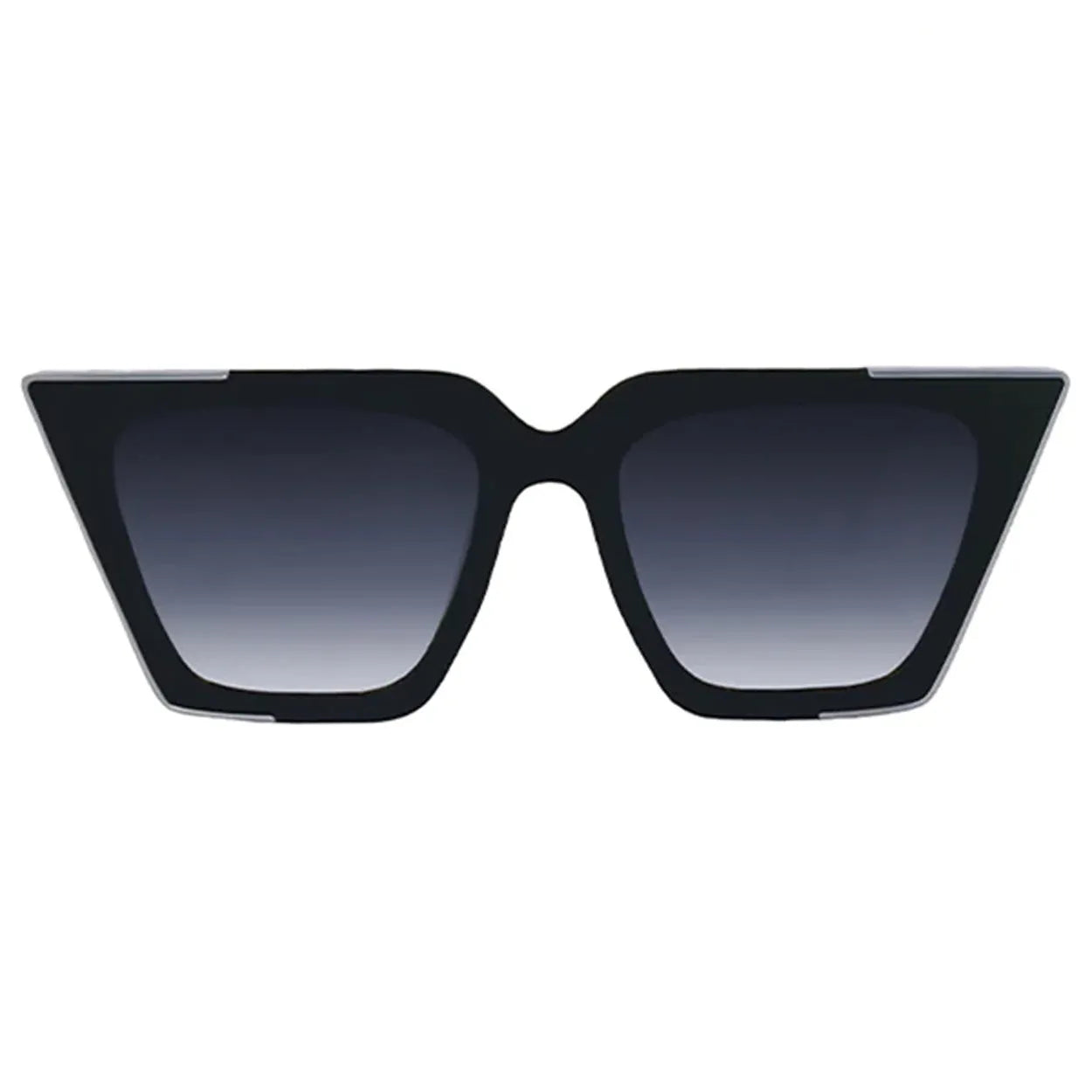 The CEO - Black Faded Black Lens Cateye Sunglasses