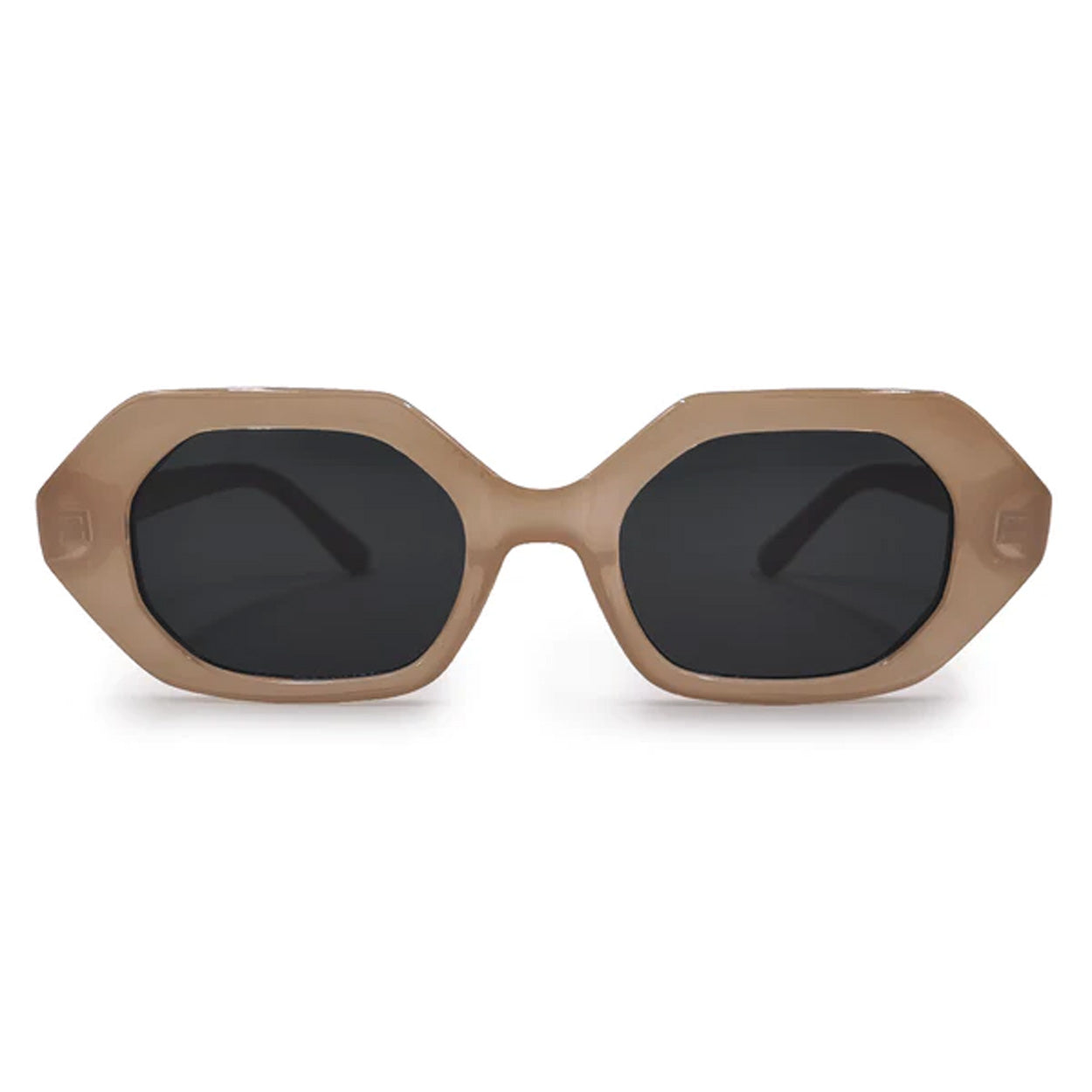 Geometric Unisex Sunglasses - Nude