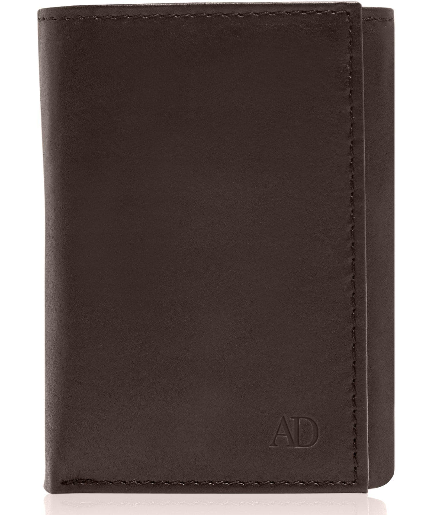 Leather Trifold Wallet with ID Window