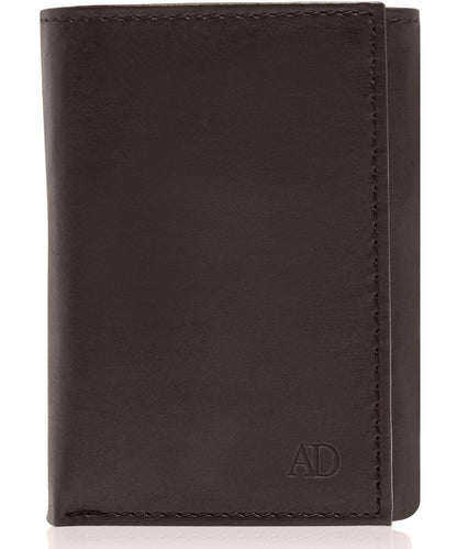 Leather Trifold Wallet with ID Window