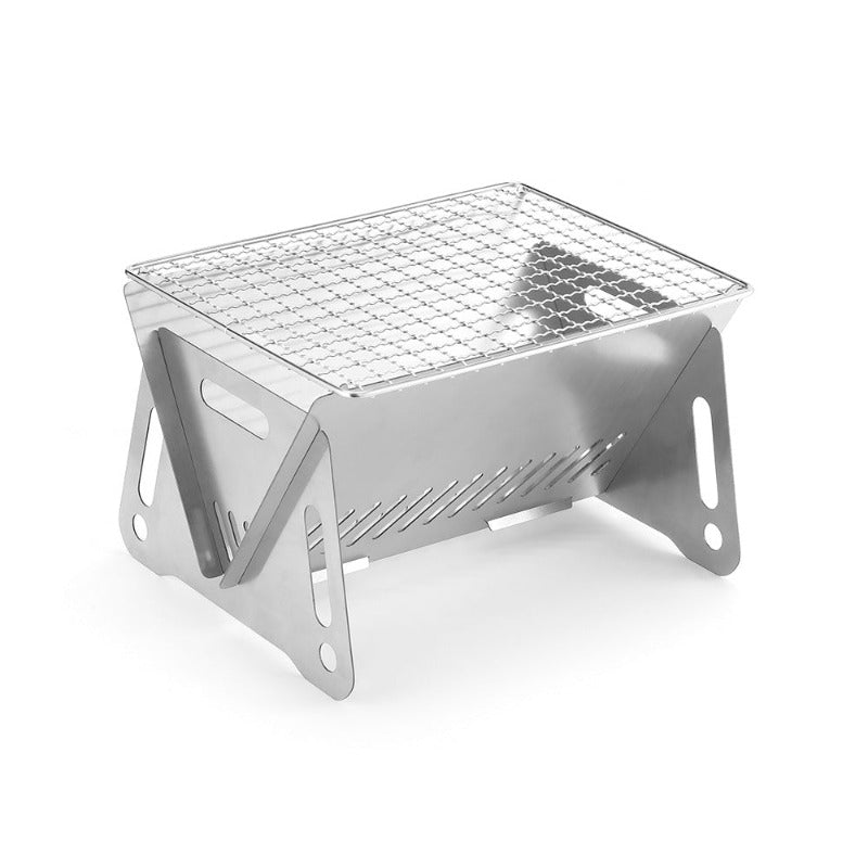 Camping Stainless Steel BBQ Grill Rack Net for Firewood Stove