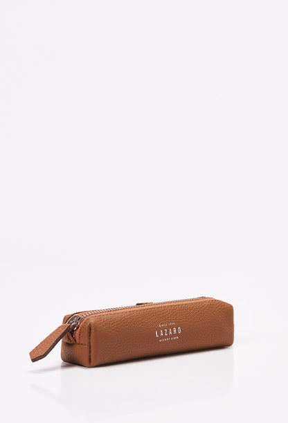 Tan Leather Pencil Case