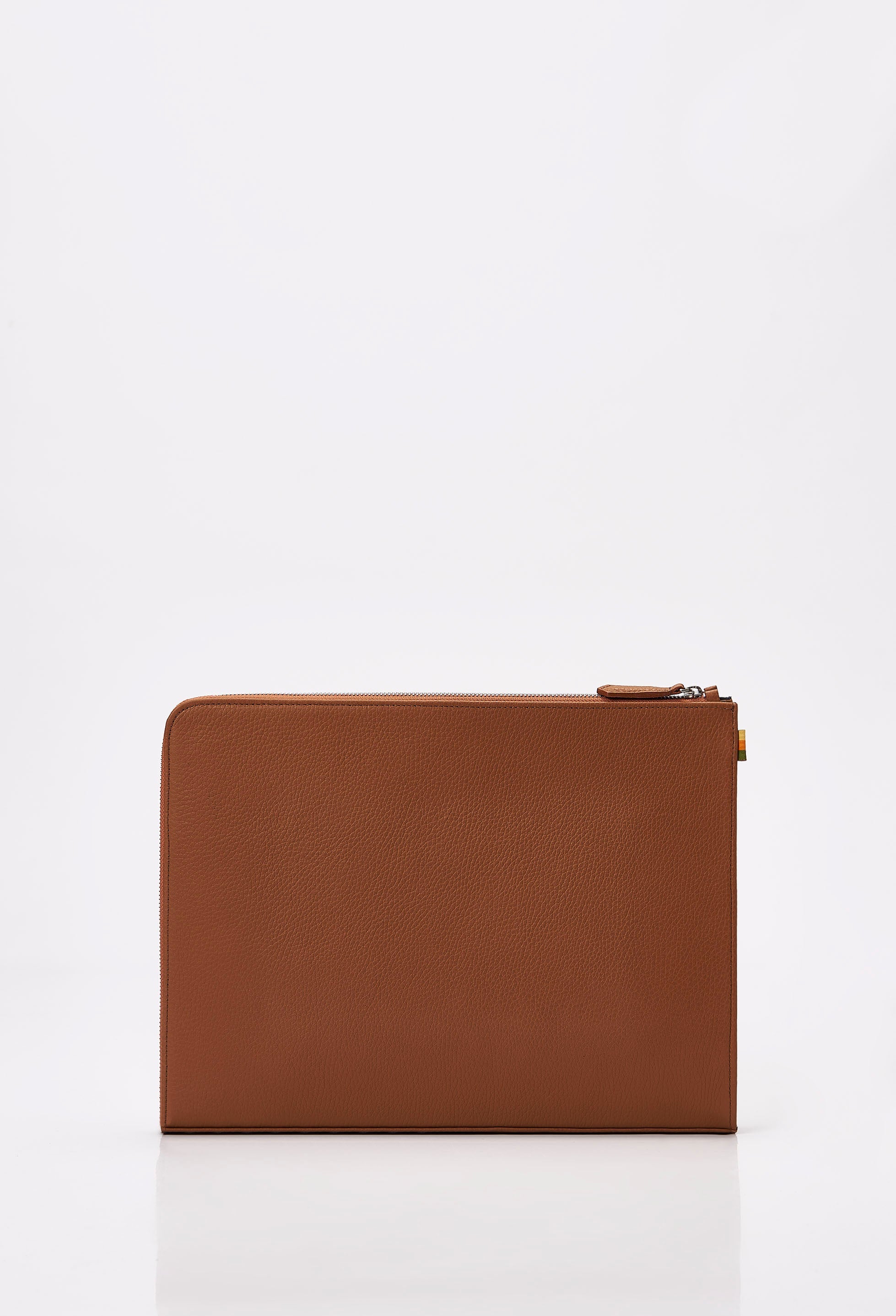 Tan Leather Slim Computer Case