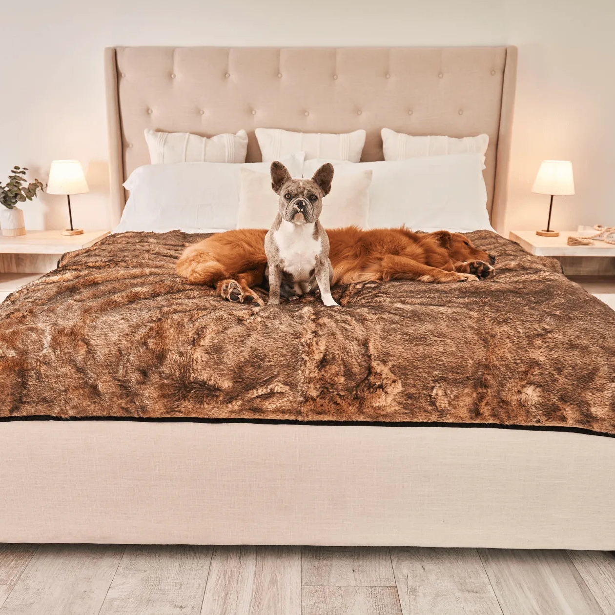 PupProtector™ Short Fur Waterproof Throw Blanket - Sable Tan