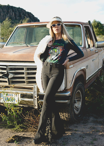 The Doors Cropped Long Sleeve Band Shirt by Daydreamer LA