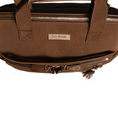 New Caroline Mommy Bag - Old English Brandy Leather