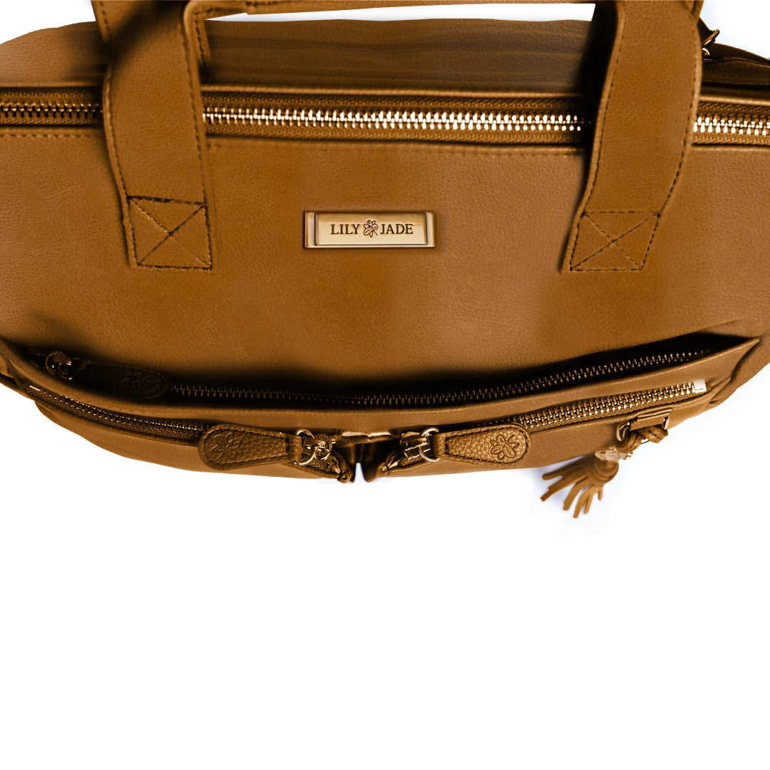 New Caroline Mommy Bag - Old English Sand Leather