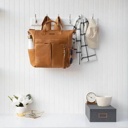 New Caroline Mommy Bag - Old English Sand Leather