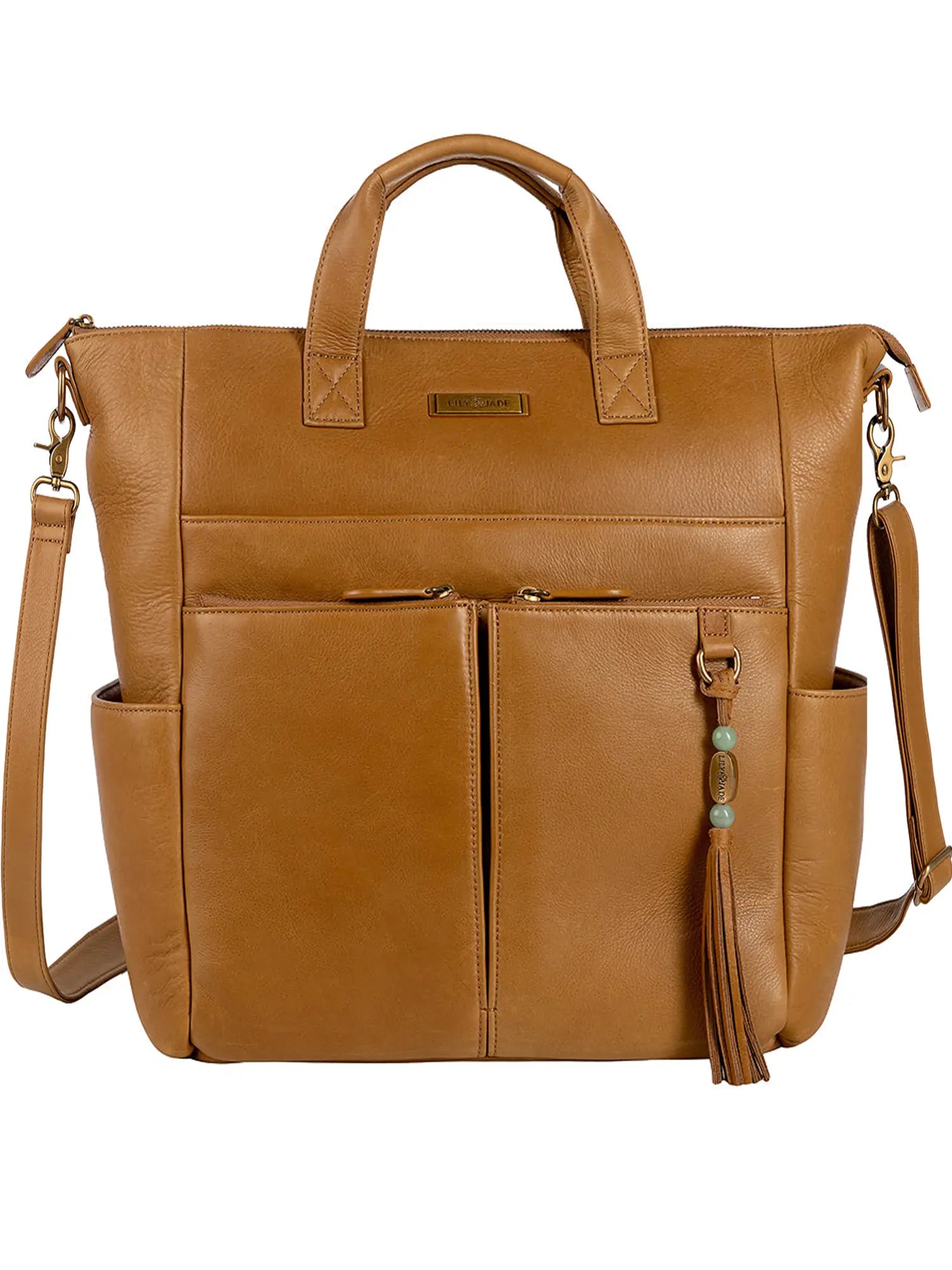 New Caroline Mommy Bag - Old English Sand Leather