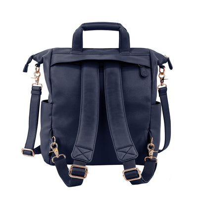 New Caroline Vegan Leather Mommy Bag | Navy