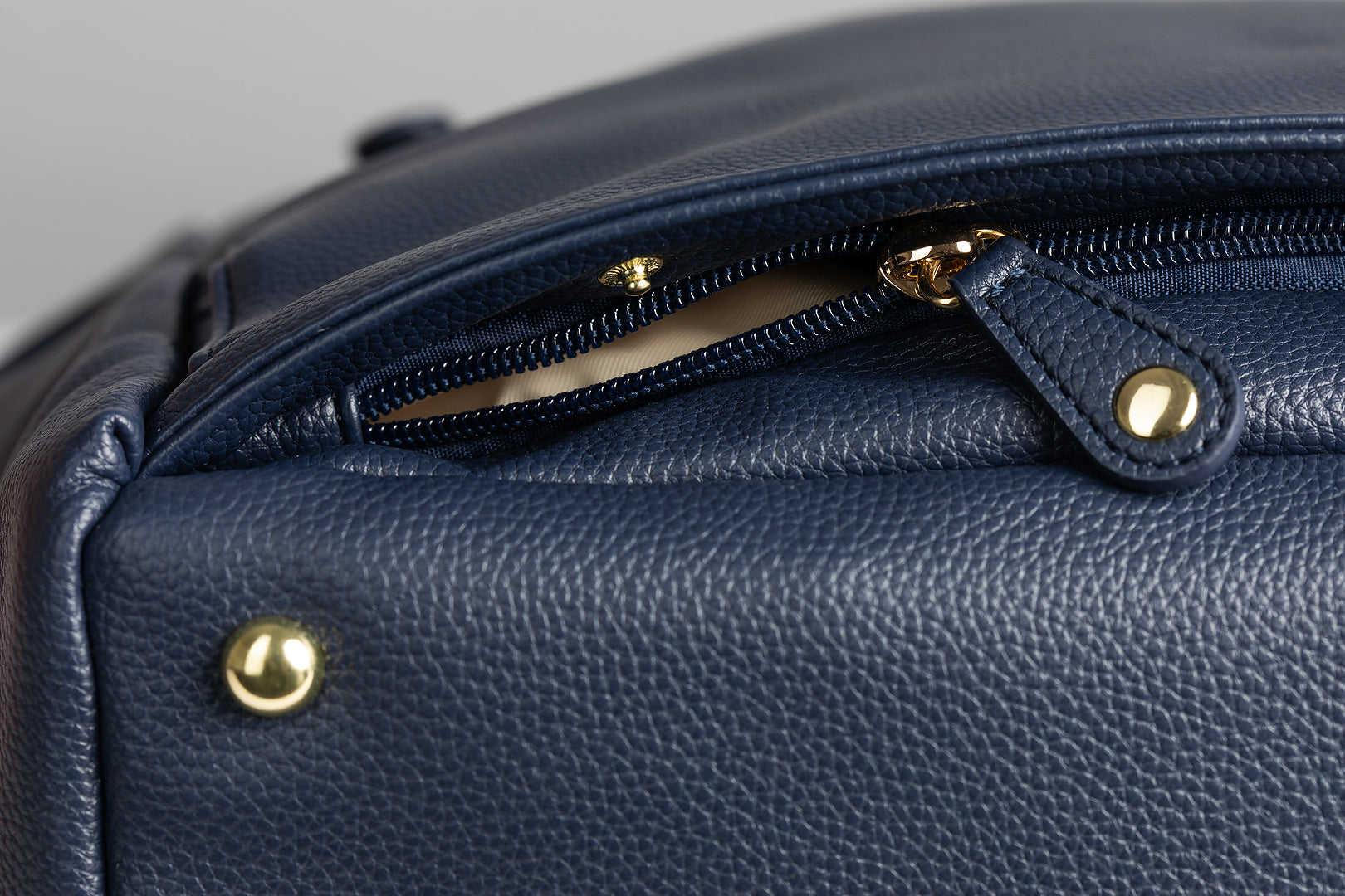 New Caroline Vegan Leather Mommy Bag | Navy