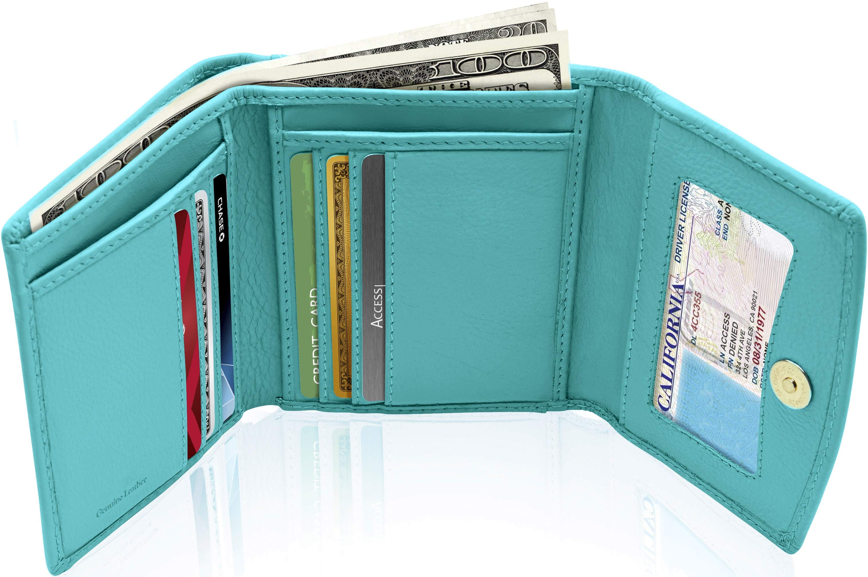 Trifold Coin Wallet with ID Window