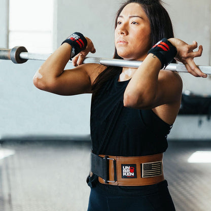 Weightlifting Leather Belt Brown