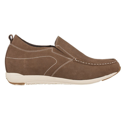 G4904 - 2.8 Inches Taller (Brown) - Super Lightweight Men's Flats