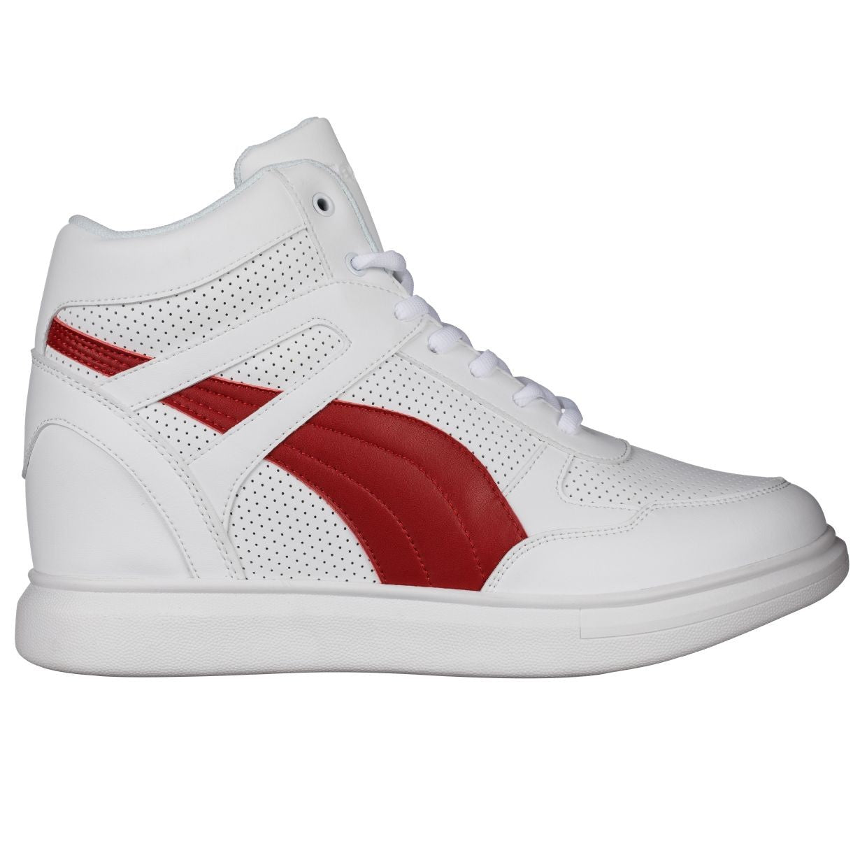 H71902 - 3.8 Inches Taller (White/Red) - Men's Sneakers