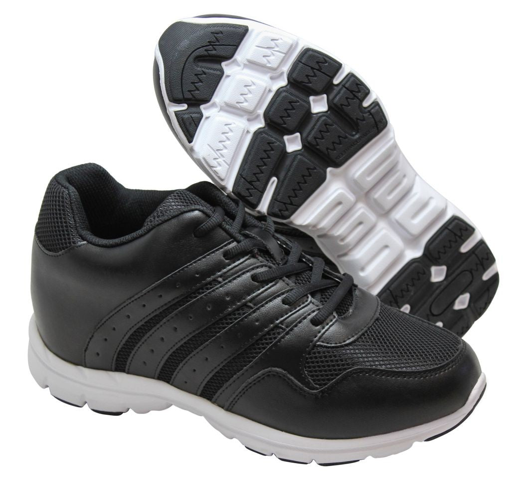 G8817 - 3.2 Inches Taller (Black) - Super Lightweight Men's Sneakers