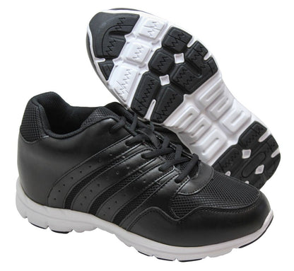G8817 - 3.2 Inches Taller (Black) - Super Lightweight Men's Sneakers