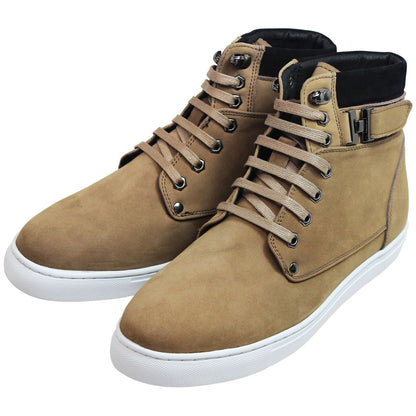 T53121 - 2.6 Inches Taller (Nubuck Tan) - High Top Men's Sneak-boot