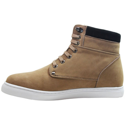 T53121 - 2.6 Inches Taller (Nubuck Tan) - High Top Men's Sneak-boot