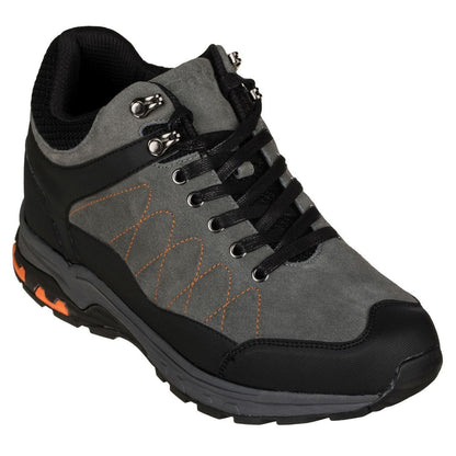 H75472 - 3.2 Inches Taller (Grey) - Hiking Style Men's Boots