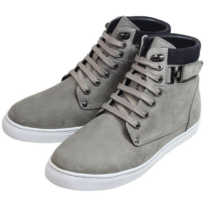 T53120 - 2.6 Inches Taller (Nubuck Grey) - High Top Men's Sneak-boot