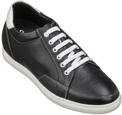 K0081 - 2.5 Inches Taller (Black/White) - Men's Sneakers