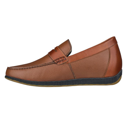 S1092 - Lightweight Brown Penny Men's Loafers - 2.4 Inches
