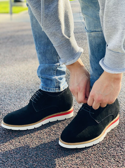 Y4222 - 3.2 Inches Taller (Nubuck Black) - Men's Shoes