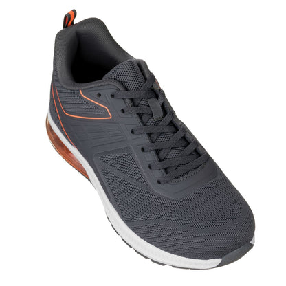 Q232 - 2.4 Inches Taller (Grey/Orange) - Super Lightweight Men's Sneakers