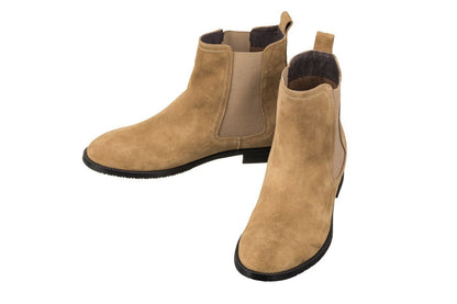 K33091 - 2.9 Inches Taller (Khaki Brown) - Suede Chelsea Men's Boot