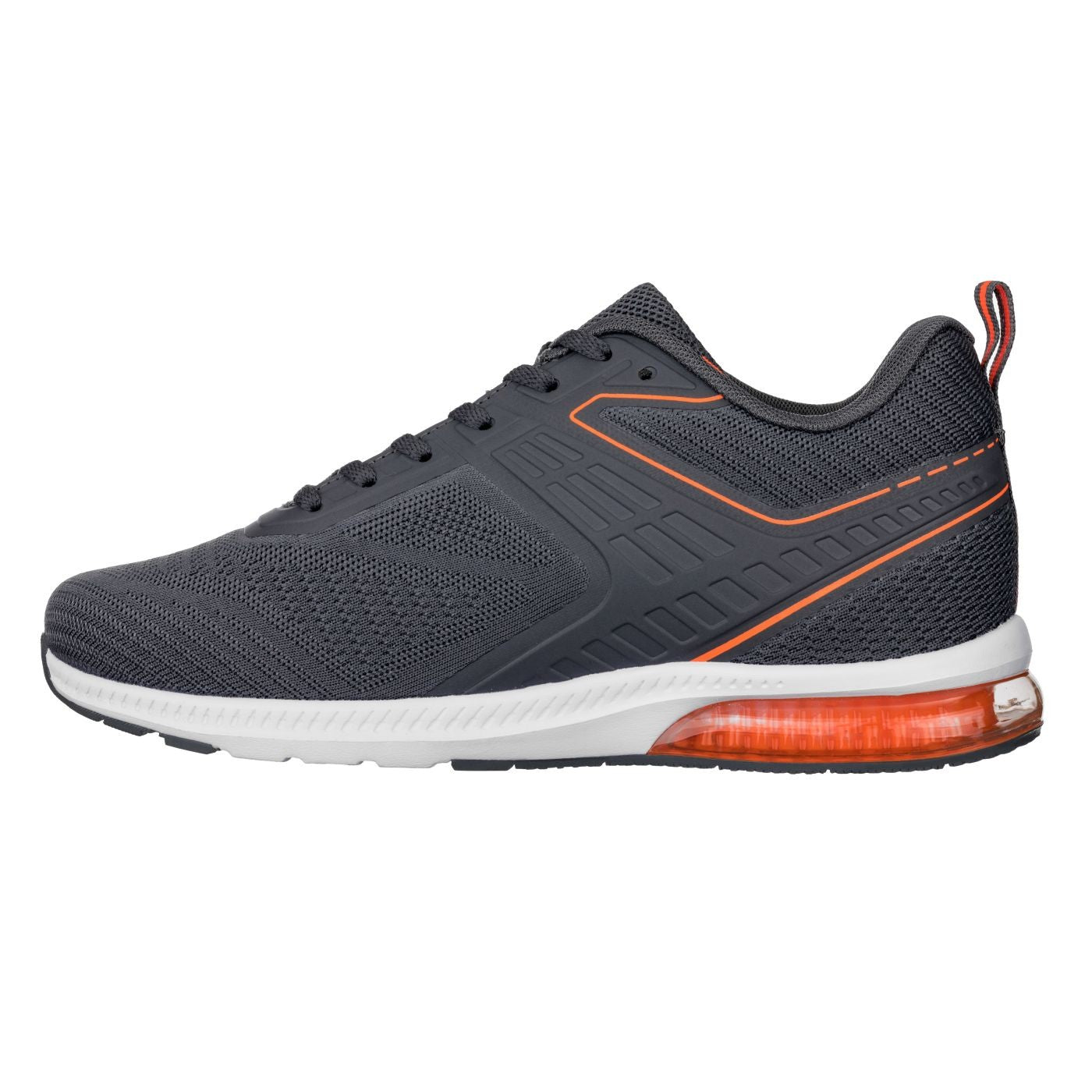 Q232 - 2.4 Inches Taller (Grey/Orange) - Super Lightweight Men's Sneakers