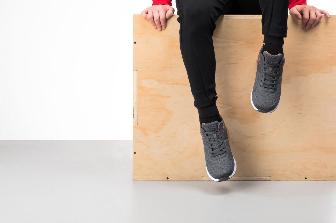 Q232 - 2.4 Inches Taller (Grey/Orange) - Super Lightweight Men's Sneakers
