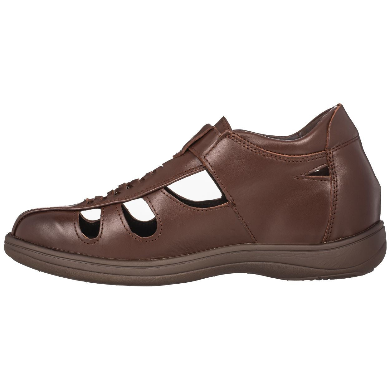G13072 - 3.2 Inches Taller (Cordovan Dark Brown) Super Lightweight Braided Men's Sandals