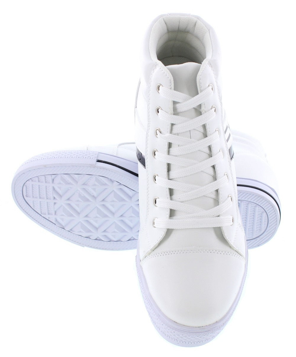 K107222 - High-Top Elevator Men's Sneakers - Three Inches