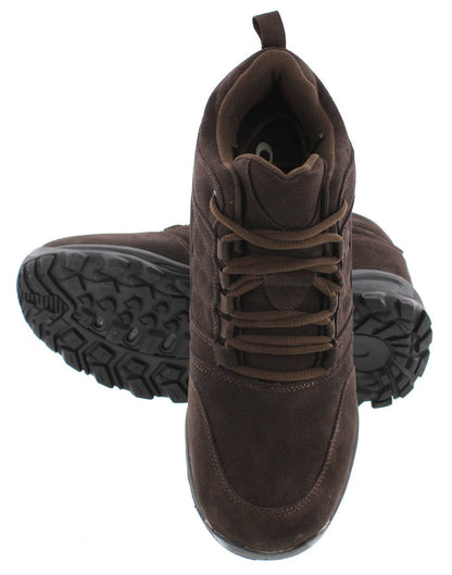 H0031 - 4 Inches Taller (Dark Brown) - Hiking Style Men's Boots