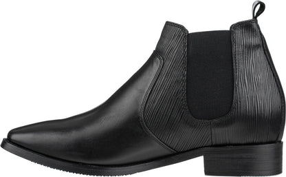 T54021 - Black Leather Chelsea Men's Boots - 3 Inches