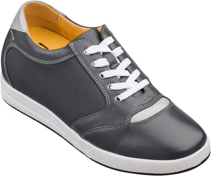 A5327 - 3.2 Inches Taller (Grey) - Men's Sneakers