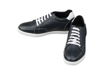 K0082 - 2.5 Inches Taller (Dark Blue/White) - Men's Sneakers