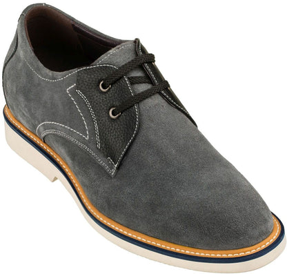 Y42023 - Business Casual Grey Leather Men's Shoes 2.8 Inch