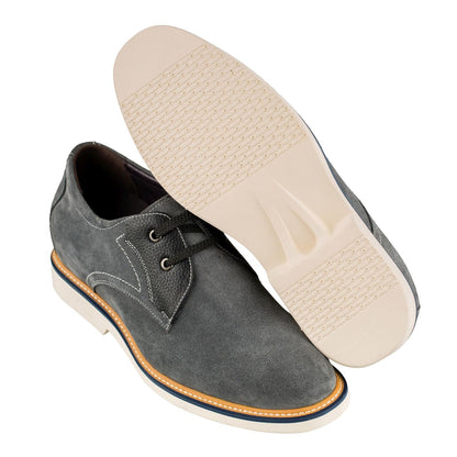 Y42023 - Business Casual Grey Leather Men's Shoes 2.8 Inch