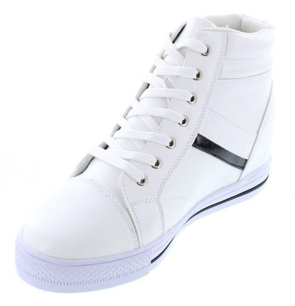K107222 - High-Top Elevator Men's Sneakers - Three Inches