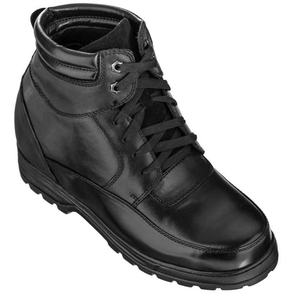 K881801 - Military-Style Leather Men's Boots - 5.2 Inches